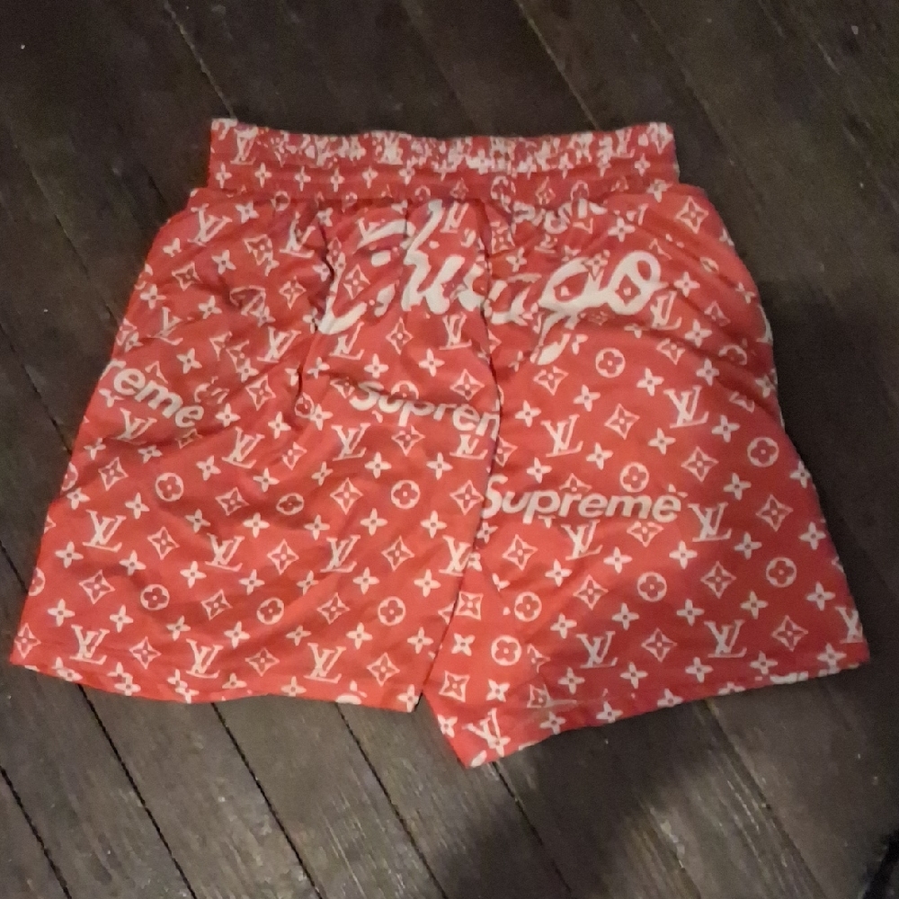 Classic Red and White NBA Shorts